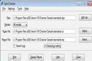 Quality assurance checks with SpecChecker for MicroStation