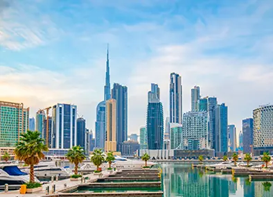 Dubai’s Business Bay, location of the Burj Binghatti.